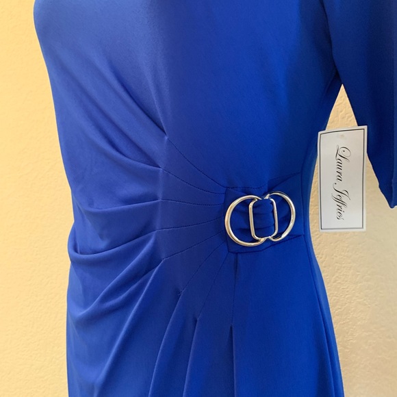 Royal blue cocktail dress with sleeves - Picture 6 of 6